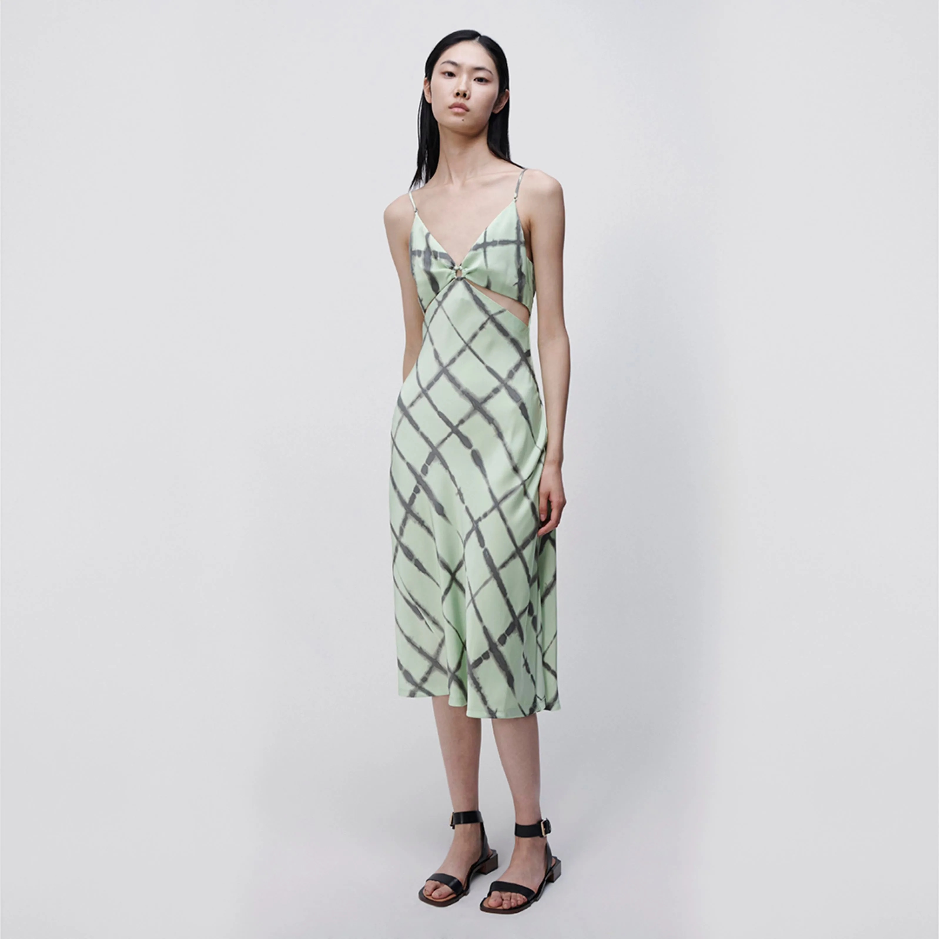 Eliza Shibori Print Charmeuse Dress sold by Simkhai