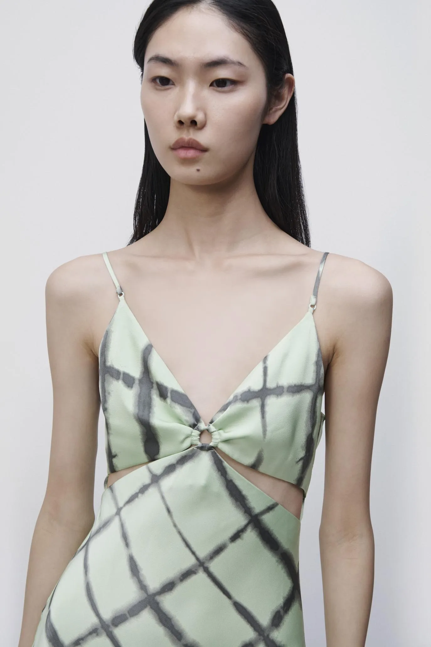 Eliza Shibori Print Charmeuse Dress sold by Simkhai product image thumbnail 3