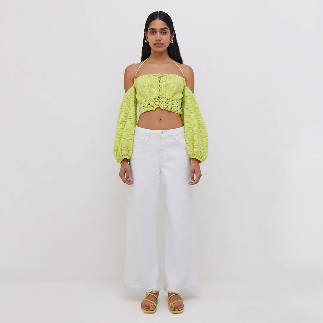 JS x Elexiay Crochet Top sold by Simkhai