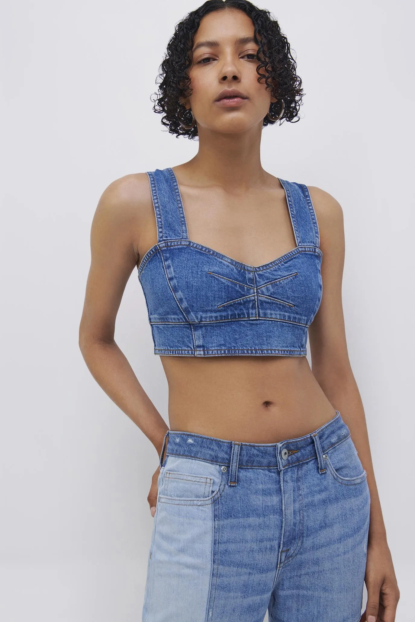 Hayden Denim Bustier Top sold by Simkhai product image thumbnail 2