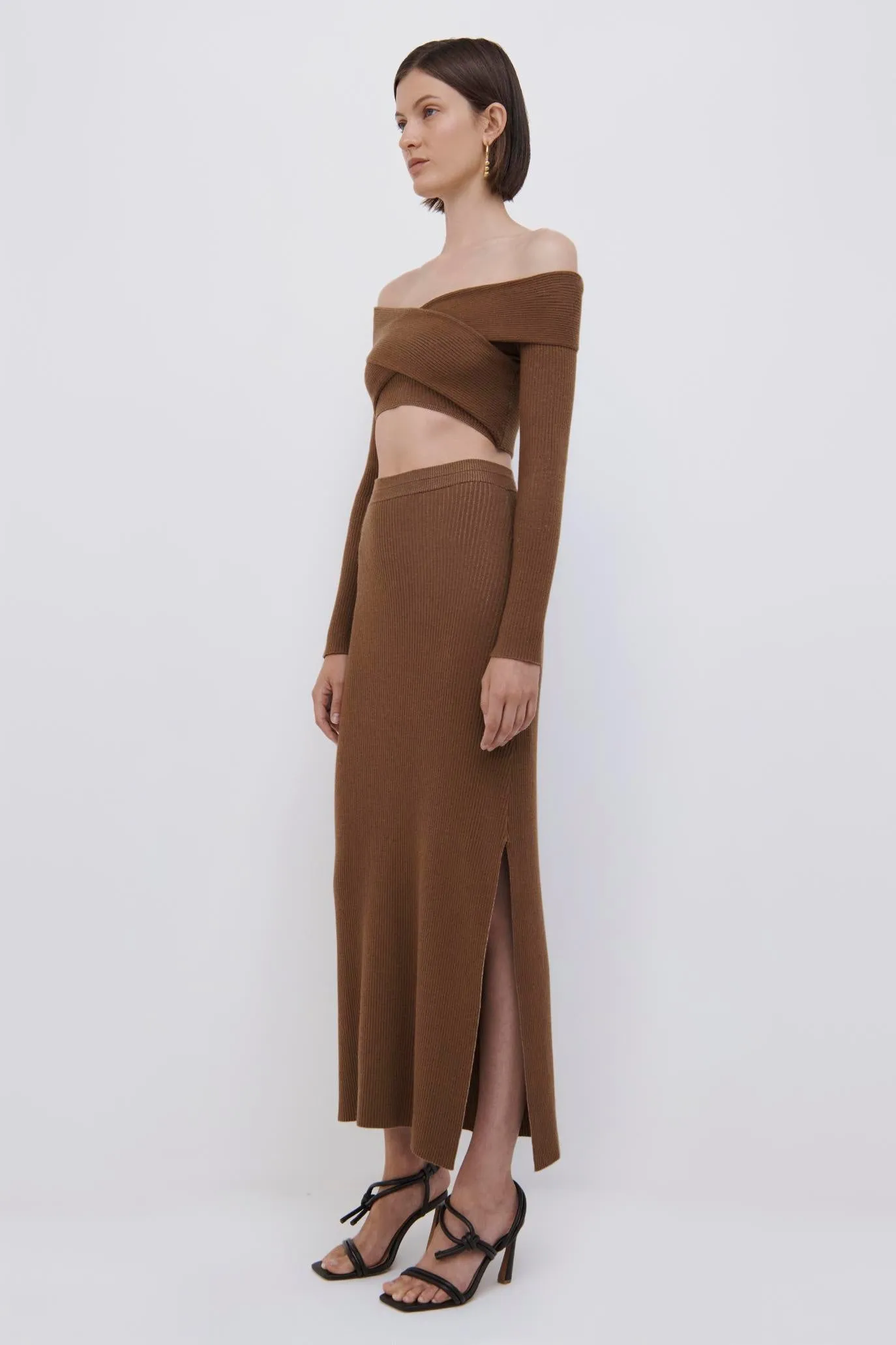 Archie Recycled Rib Midi Skirt sold by Simkhai product image thumbnail 4