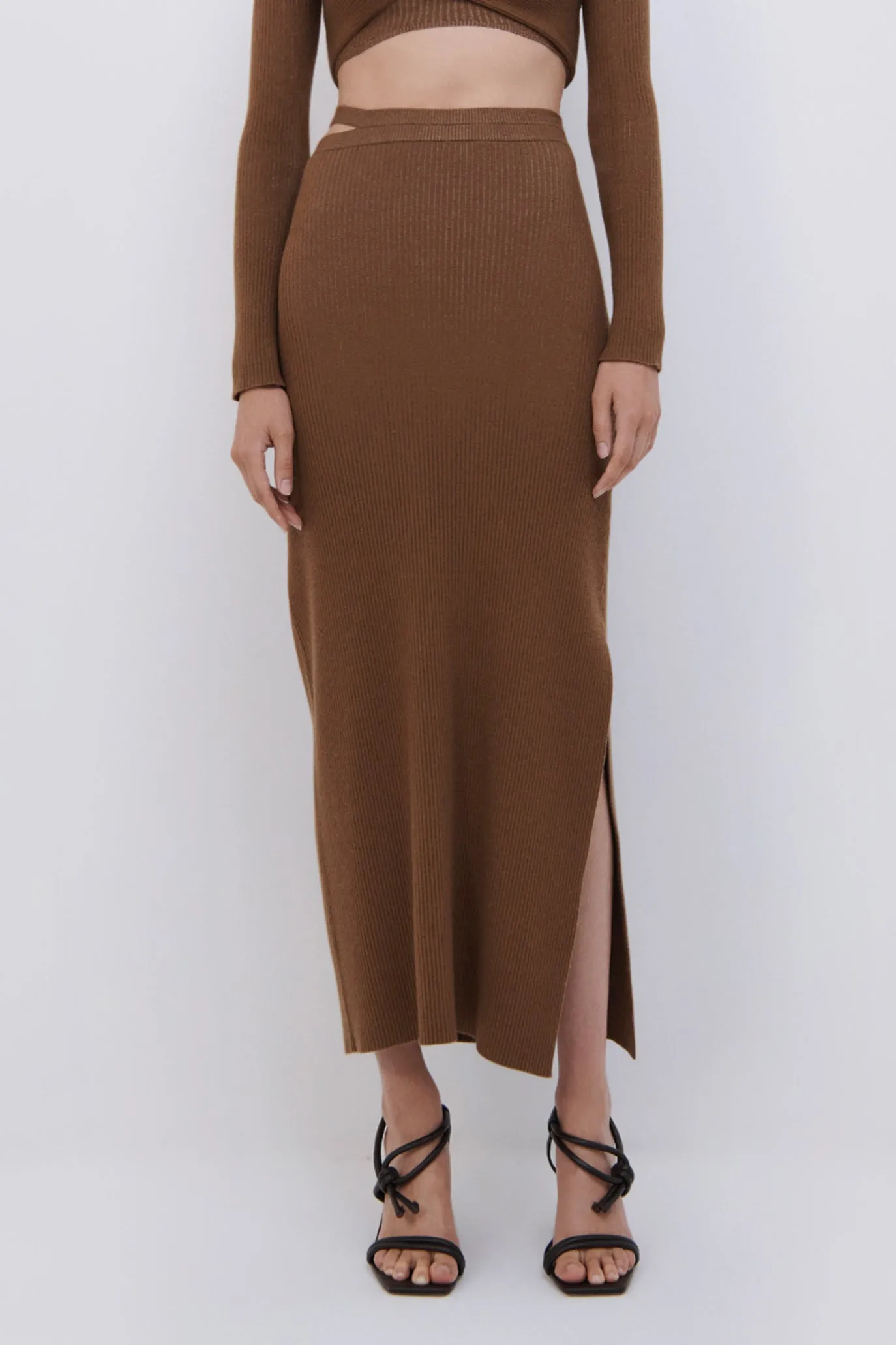 Archie Recycled Rib Midi Skirt sold by Simkhai product image thumbnail 3