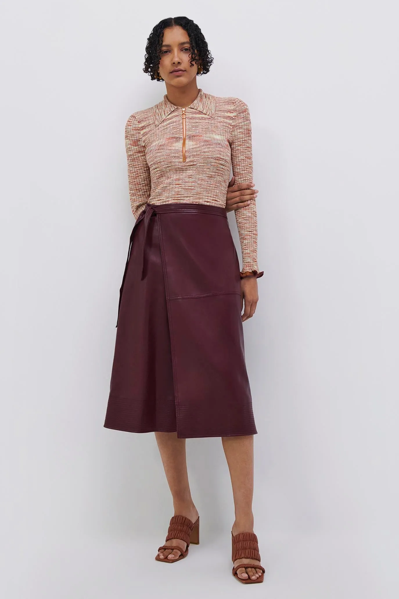 Bia Vegan Leather Wrap Skirt sold by Simkhai product image thumbnail 2