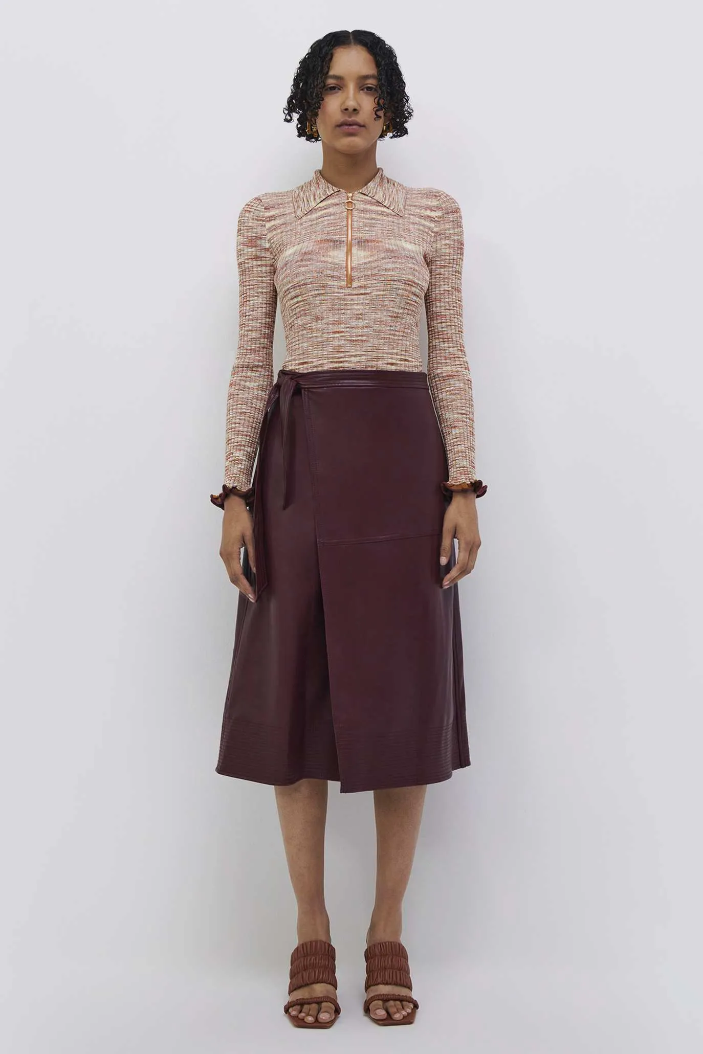 Bia Vegan Leather Wrap Skirt sold by Simkhai product image thumbnail 5