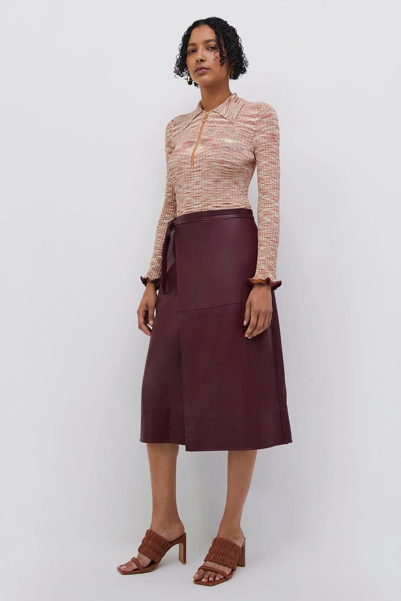 Bia Vegan Leather Wrap Skirt sold by Simkhai product image thumbnail 4