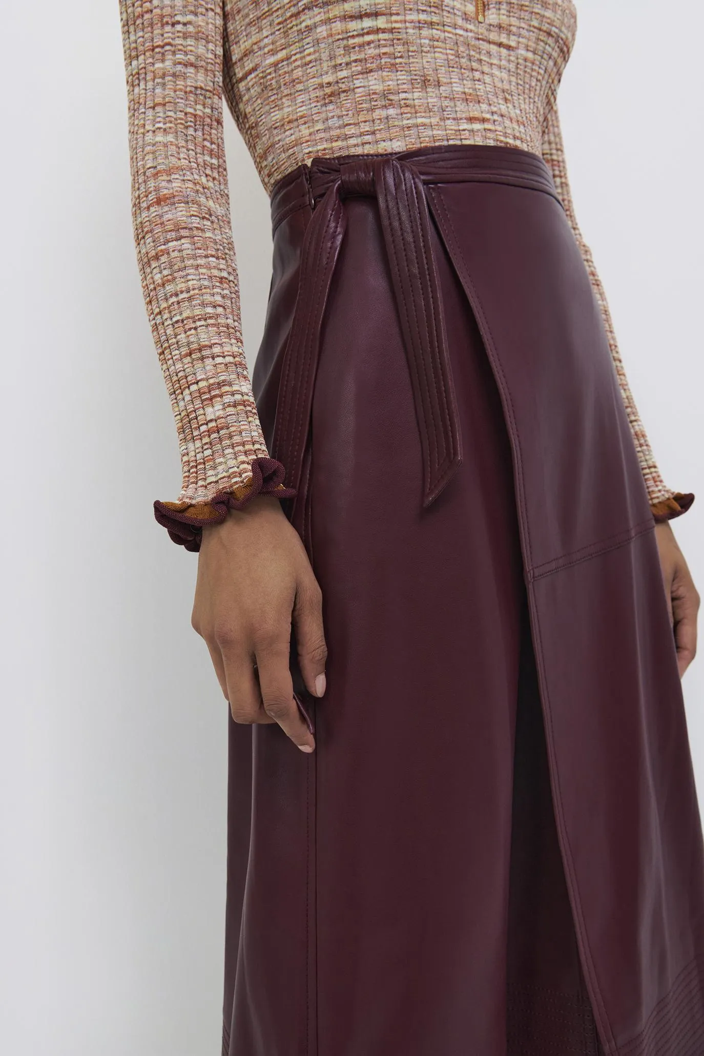 Bia Vegan Leather Wrap Skirt sold by Simkhai product image thumbnail 3