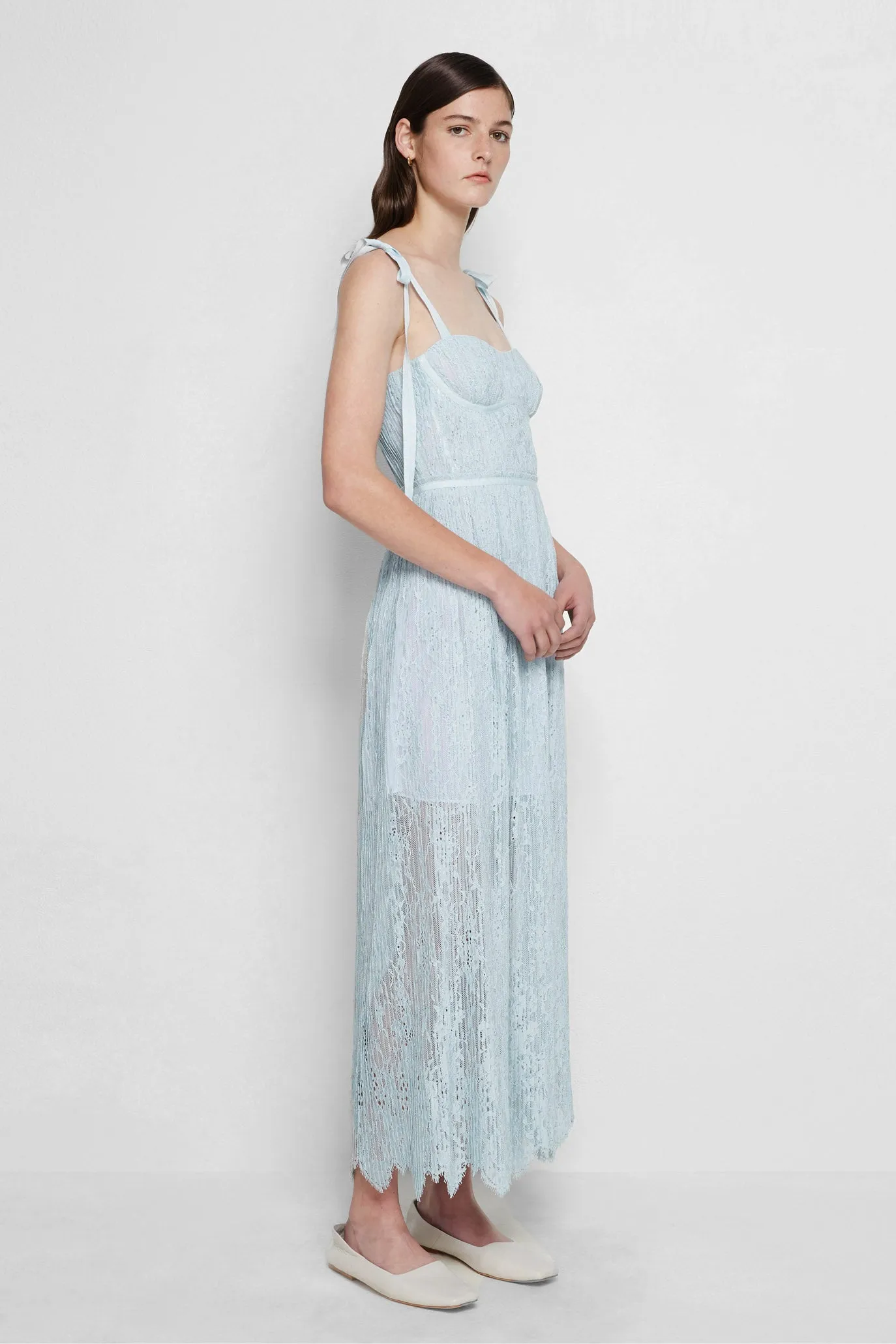 Bonnie Silk Lace Plisse Dress sold by Simkhai