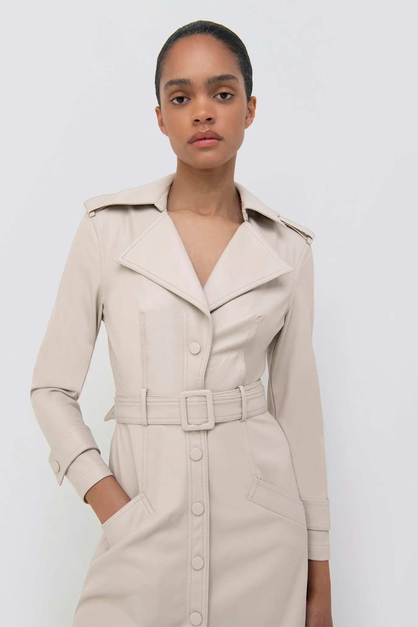 Chandler Vegan Leather Mini Dress sold by Simkhai product image thumbnail 3
