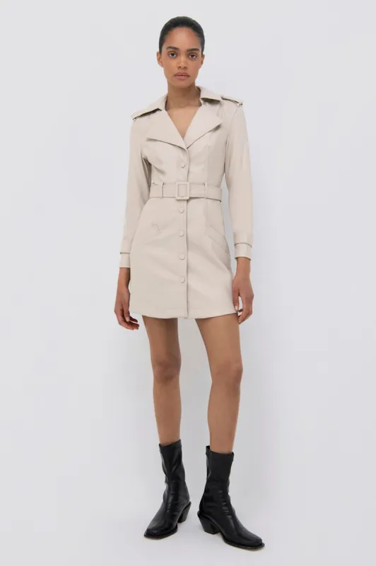 Chandler Vegan Leather Mini Dress made by Simkhai