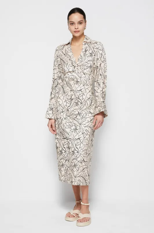 Lee Linen Midi Dress made by Simkhai