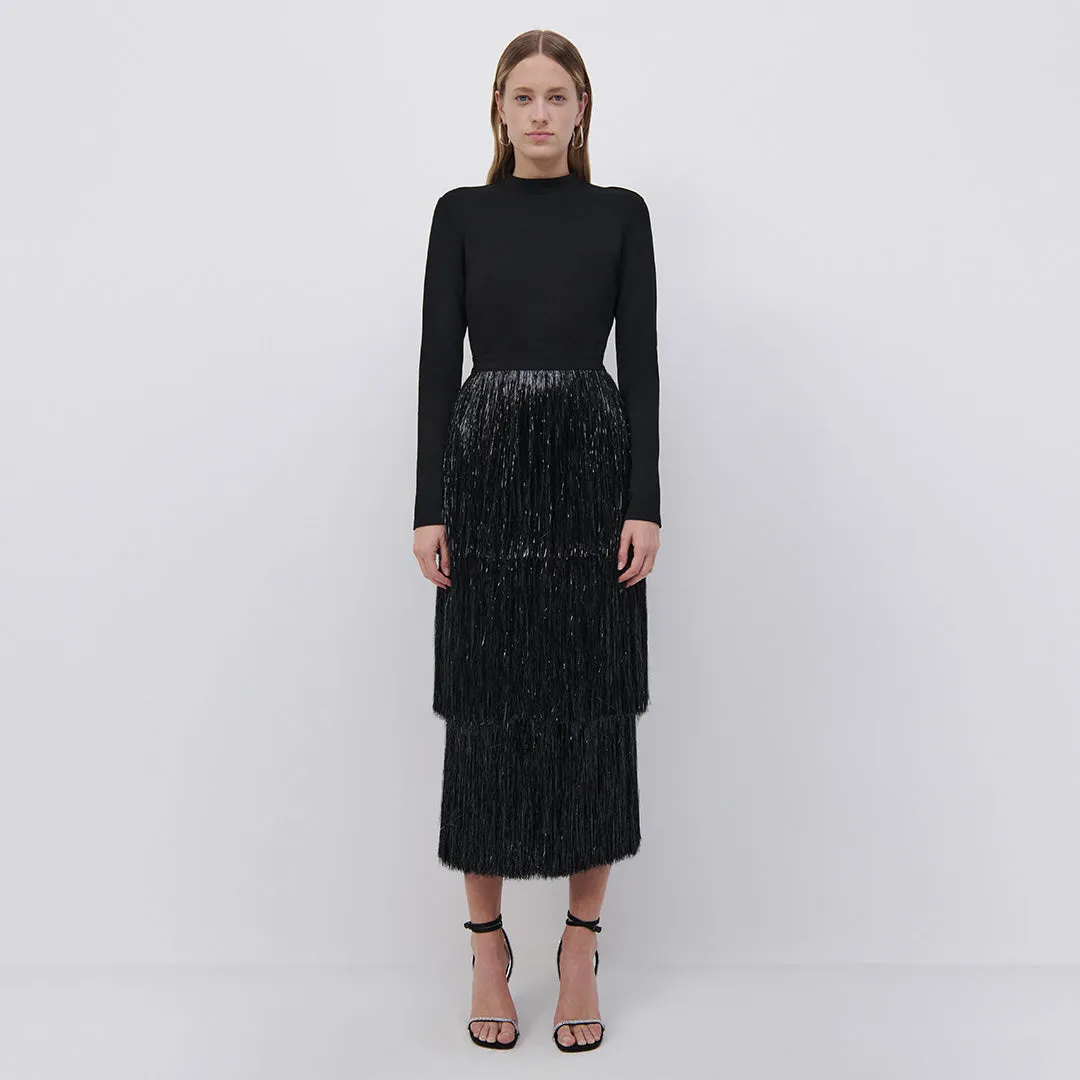 Barrett Tinsel Fringe Midi Dress sold by Simkhai