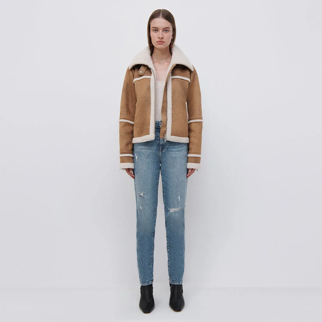 Akira Vegan Sherpa Jacket sold by Simkhai