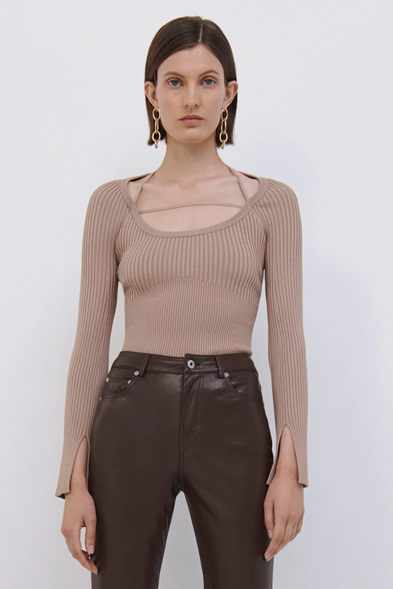 Minka Compact Rib Halter Top sold by Simkhai product image thumbnail 2