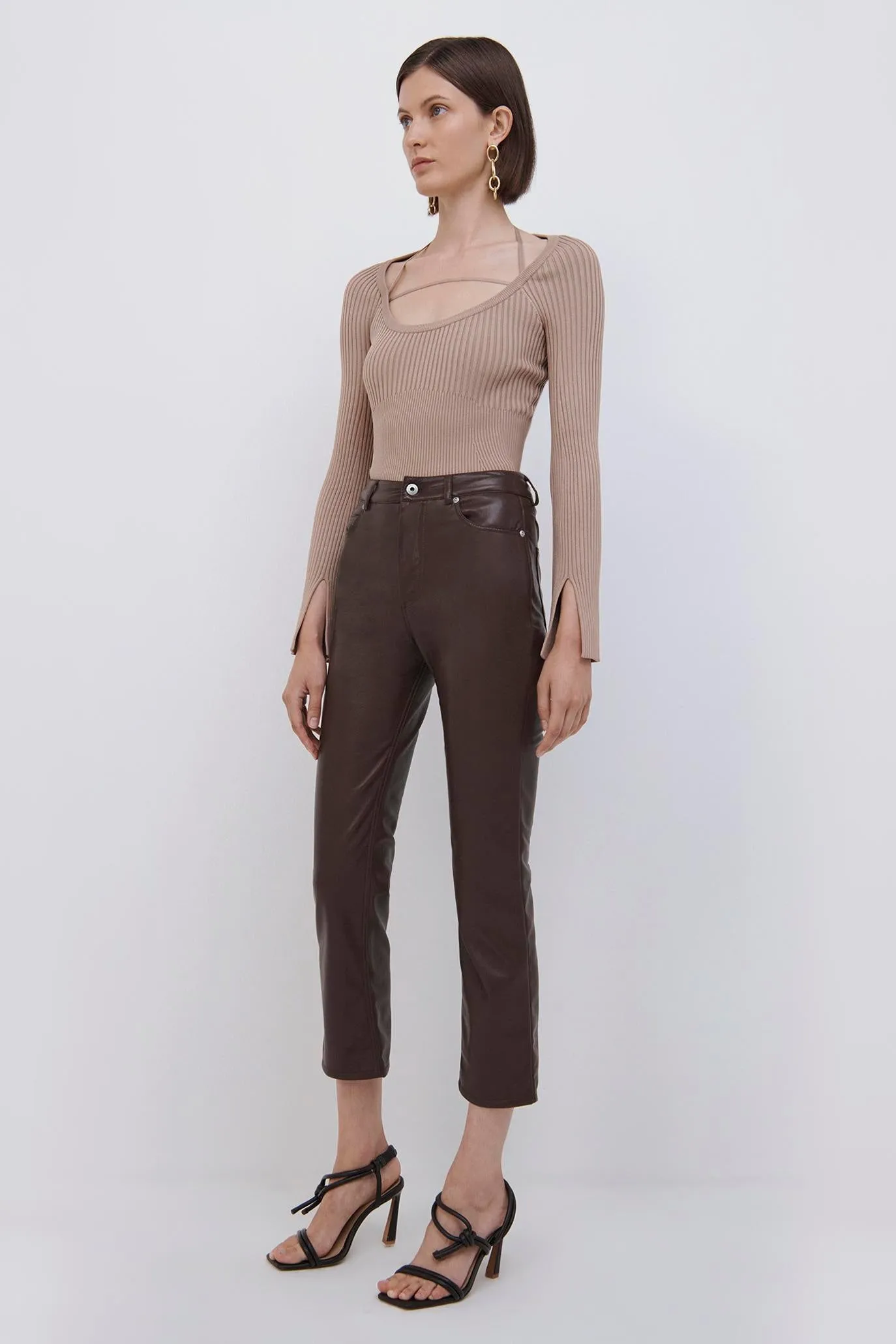 Minka Compact Rib Halter Top sold by Simkhai product image thumbnail 4