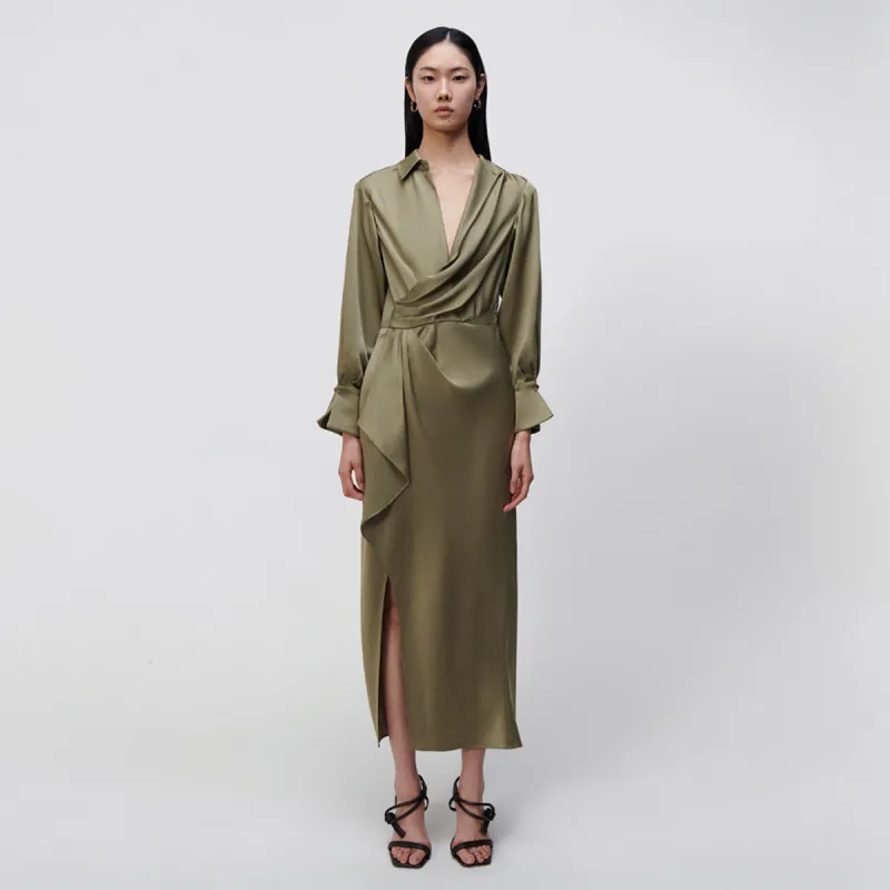 Talita Draped Front Midi Dress sold by Simkhai