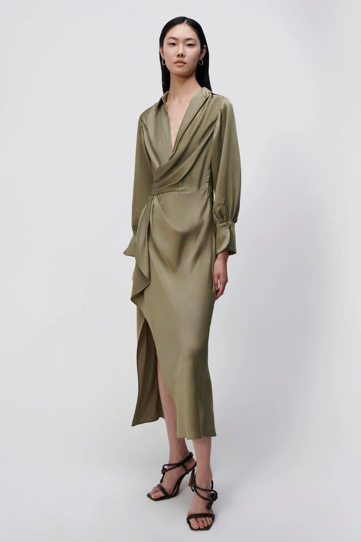 Talita Draped Front Midi Dress sold by Simkhai product image thumbnail 4