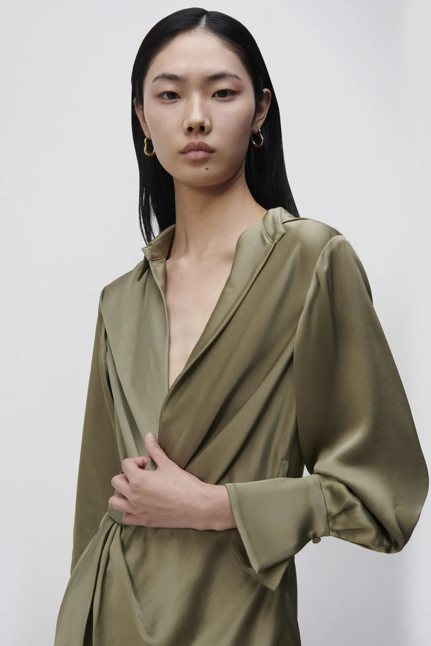 Talita Draped Front Midi Dress sold by Simkhai product image thumbnail 3