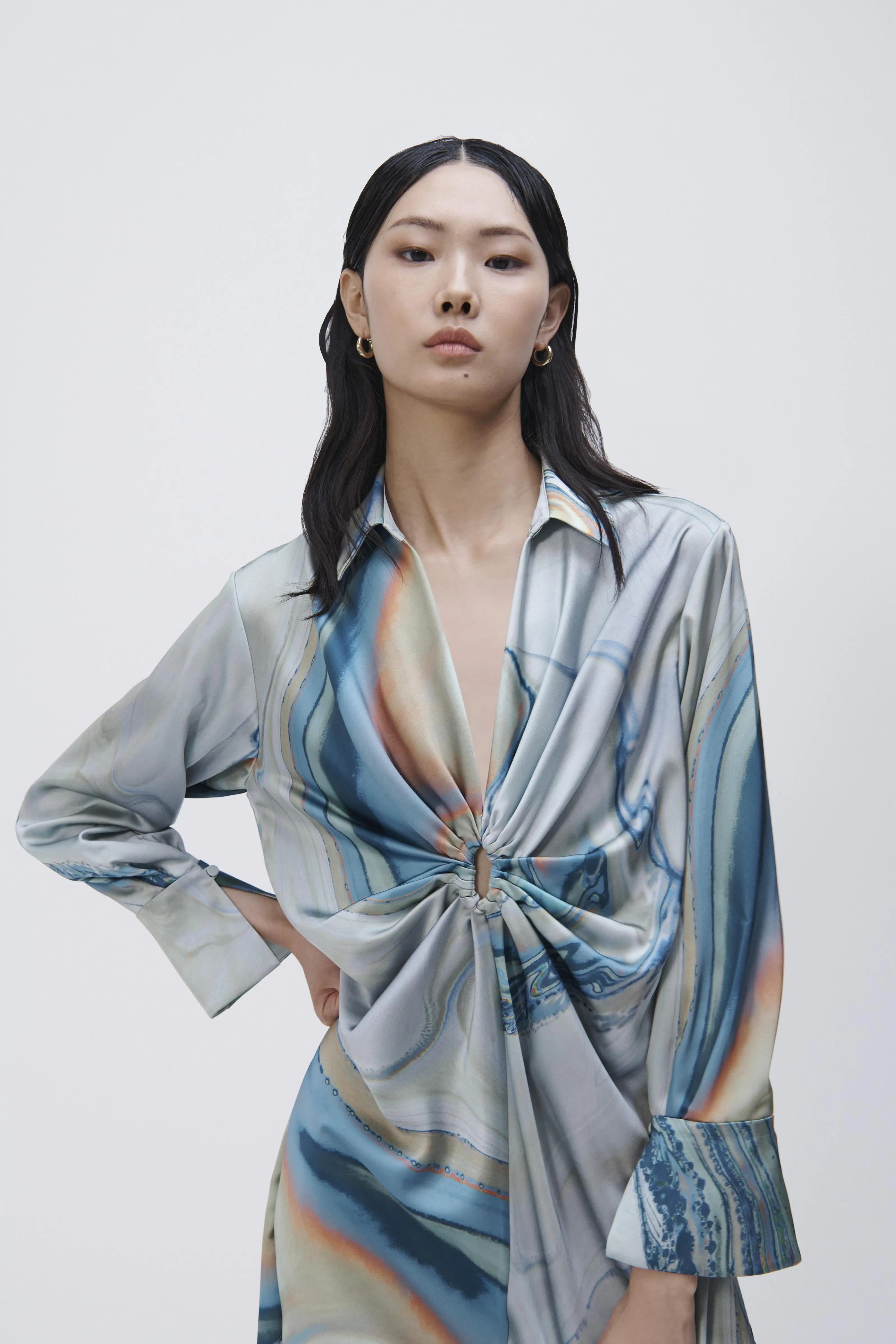 Roma Satin Mini Dress sold by Simkhai product image thumbnail 3