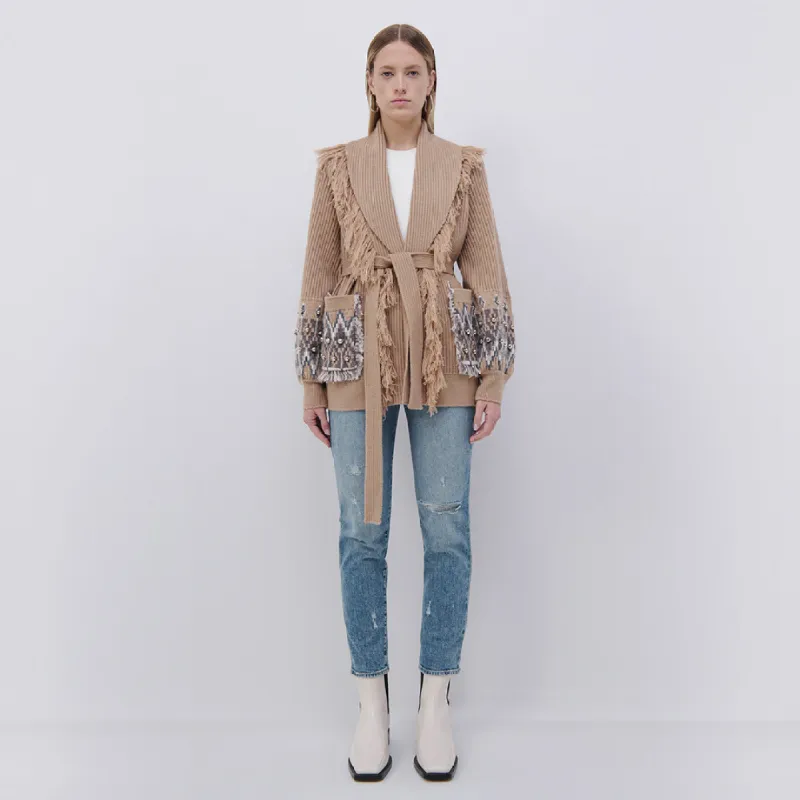 Jaiden Fair Isle Shawl Cardigan made by Simkhai