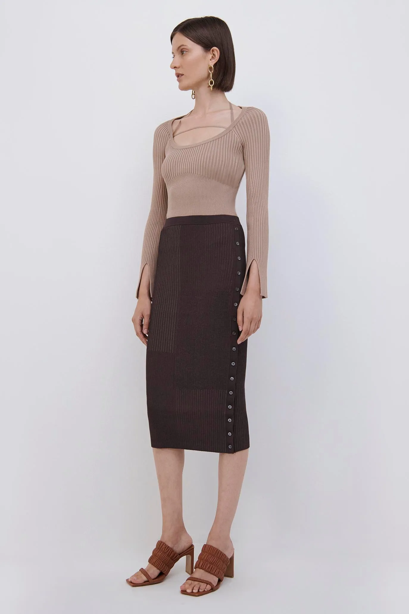 Ashton Plaited Midi Skirt sold by Simkhai product image thumbnail 5
