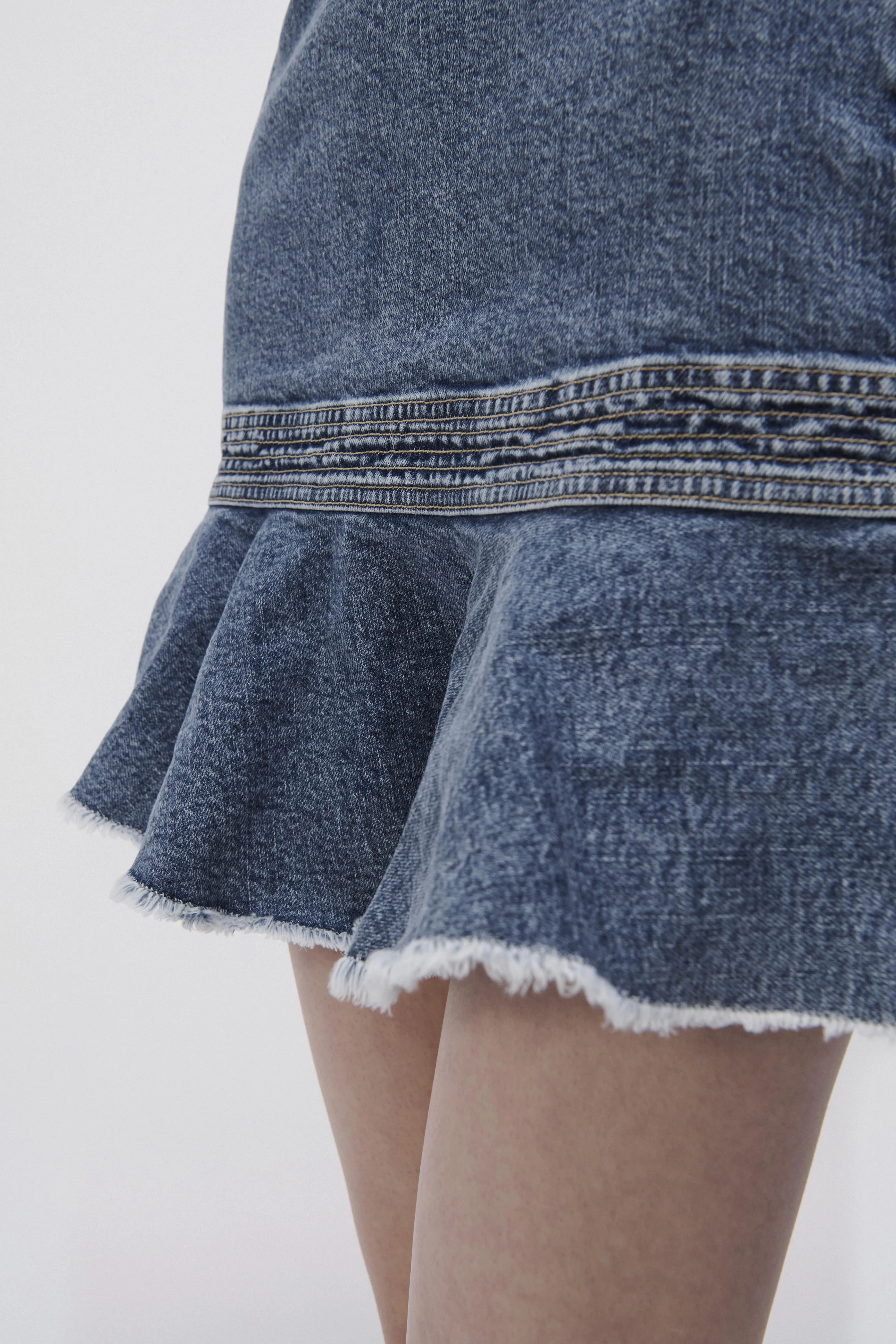 Clara Denim Mini Dress sold by Simkhai product image thumbnail 4