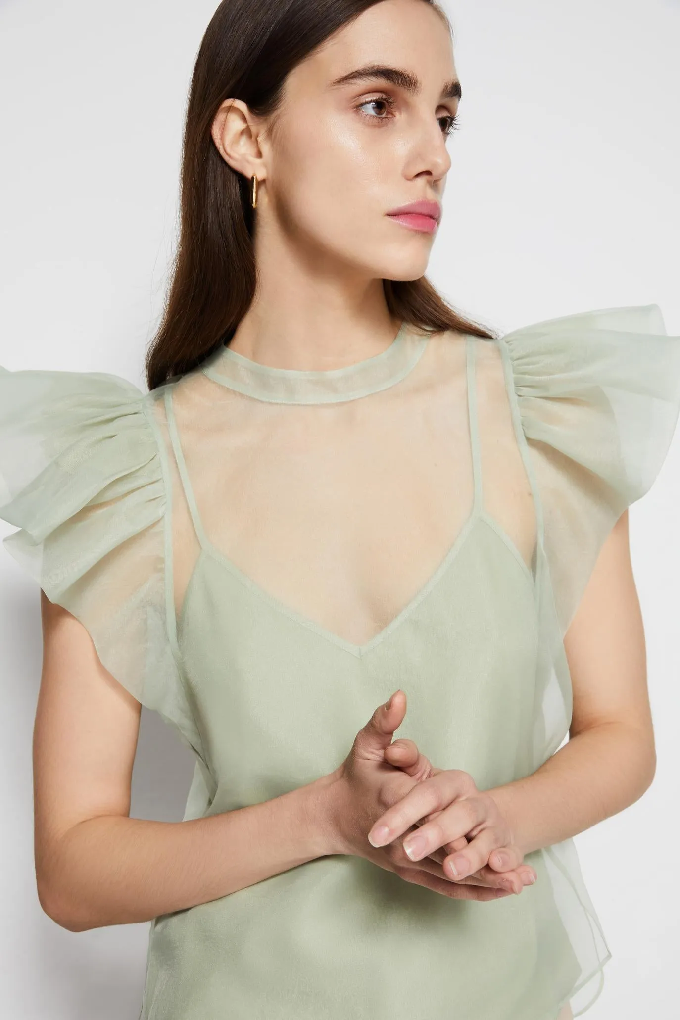 Corina Eco-Organza Ruffle Top sold by Simkhai product image thumbnail 4