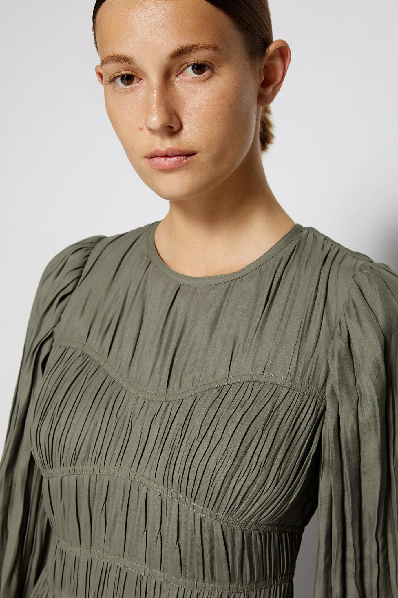 Malia Pleated Maxi Dres sold by Simkhai product image thumbnail 3