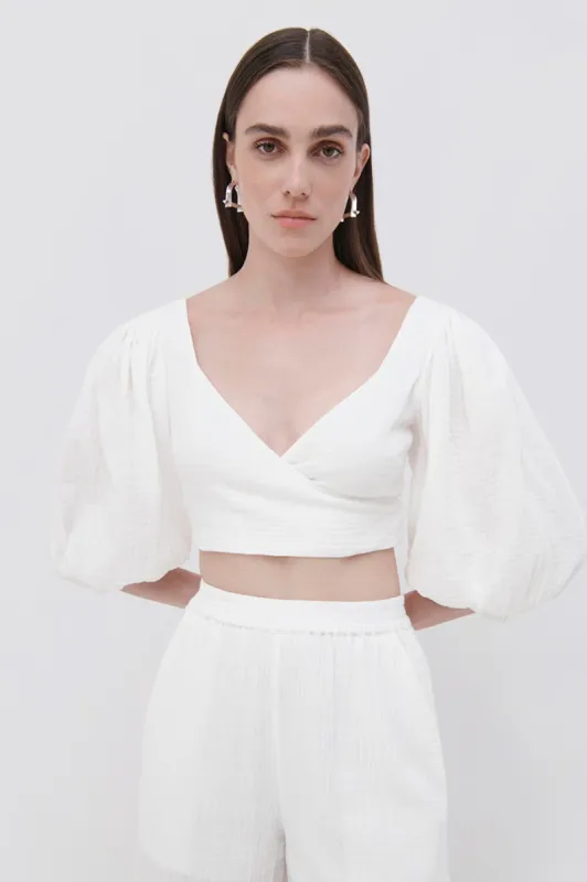 Mila Gauze Coverup Top made by Simkhai