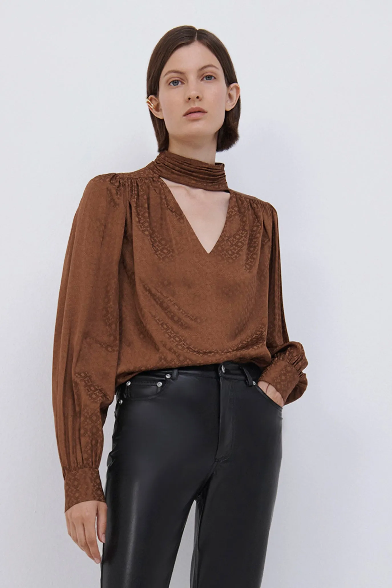 Janelle Jacquard Top sold by Simkhai product image thumbnail 2