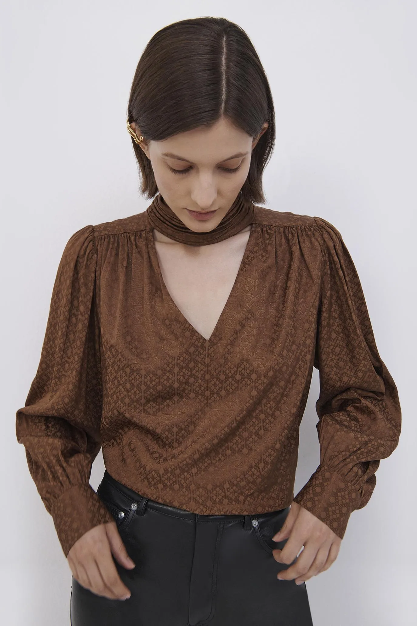 Janelle Jacquard Top sold by Simkhai product image thumbnail 3