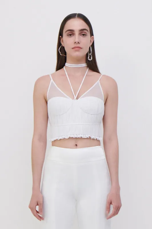 Lottie Poplin Crop Top sold by Simkhai