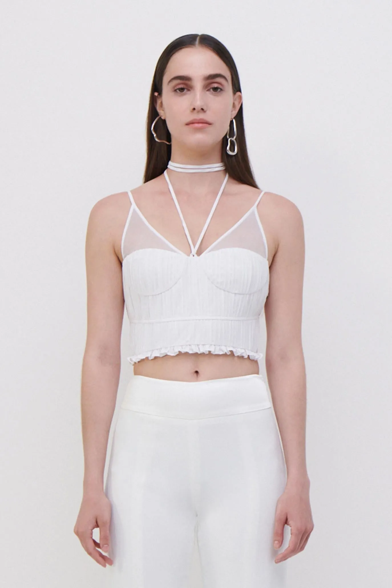 Lottie Poplin Crop Top sold by Simkhai