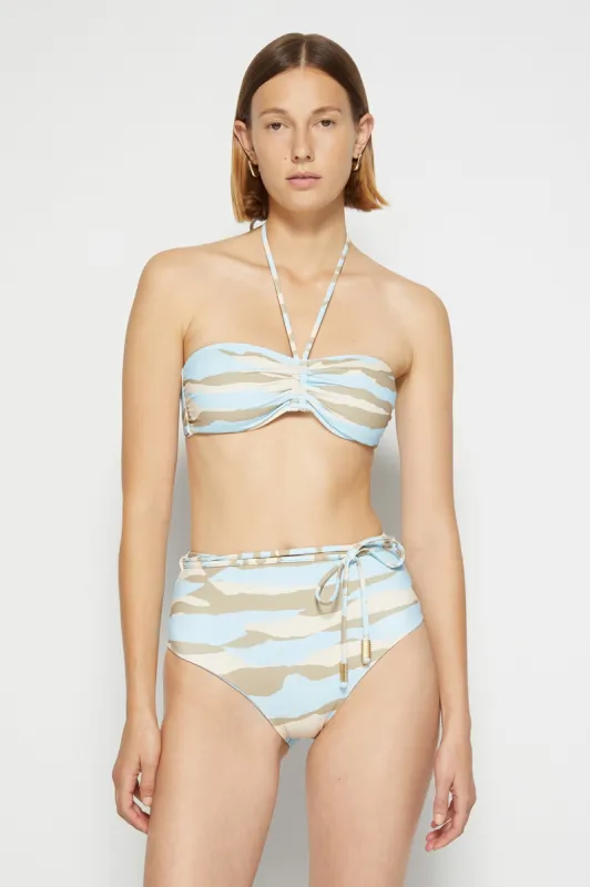 Adelina Printed Bikini Top sold by Simkhai