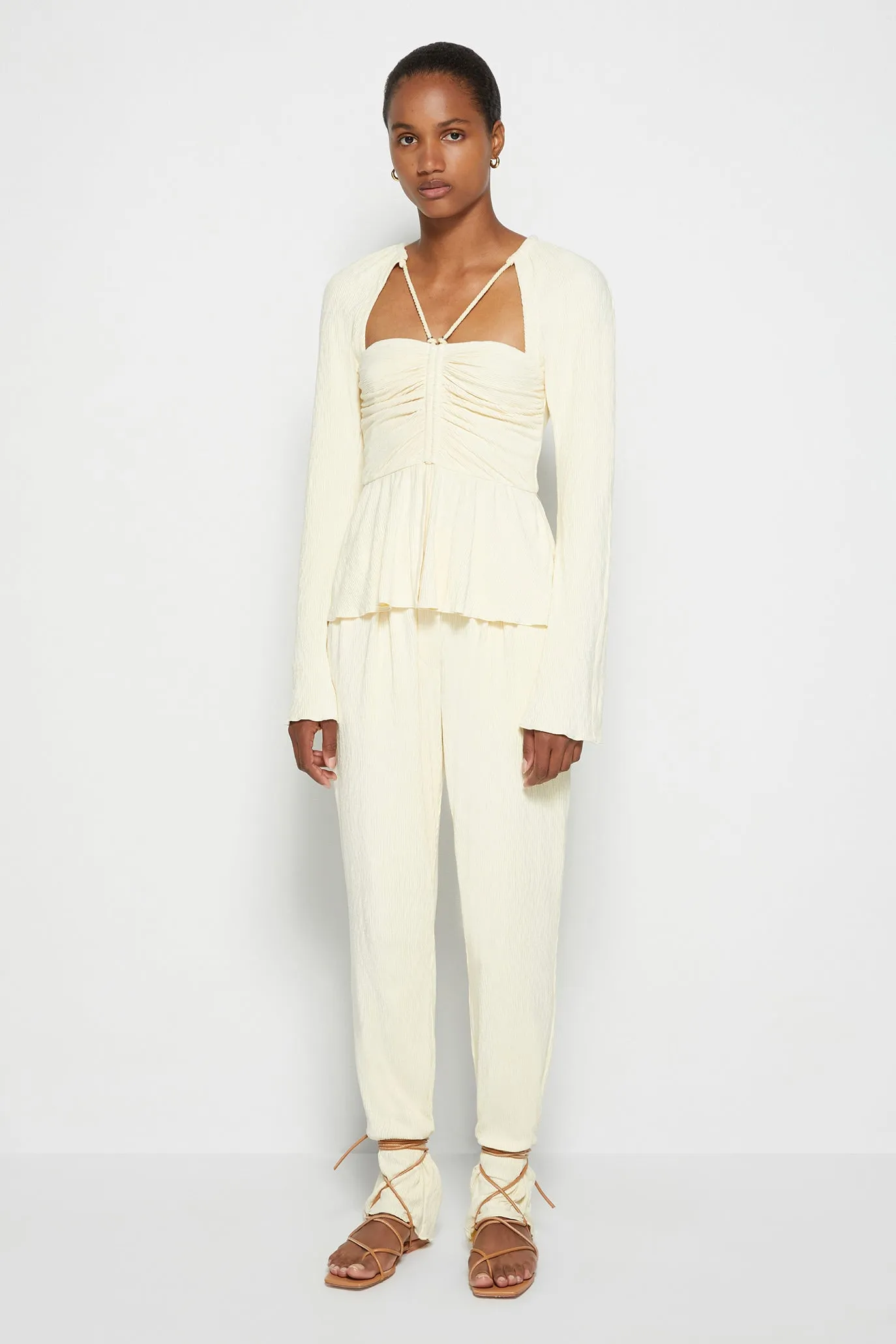 Alena Matte Plisse Pant sold by Simkhai