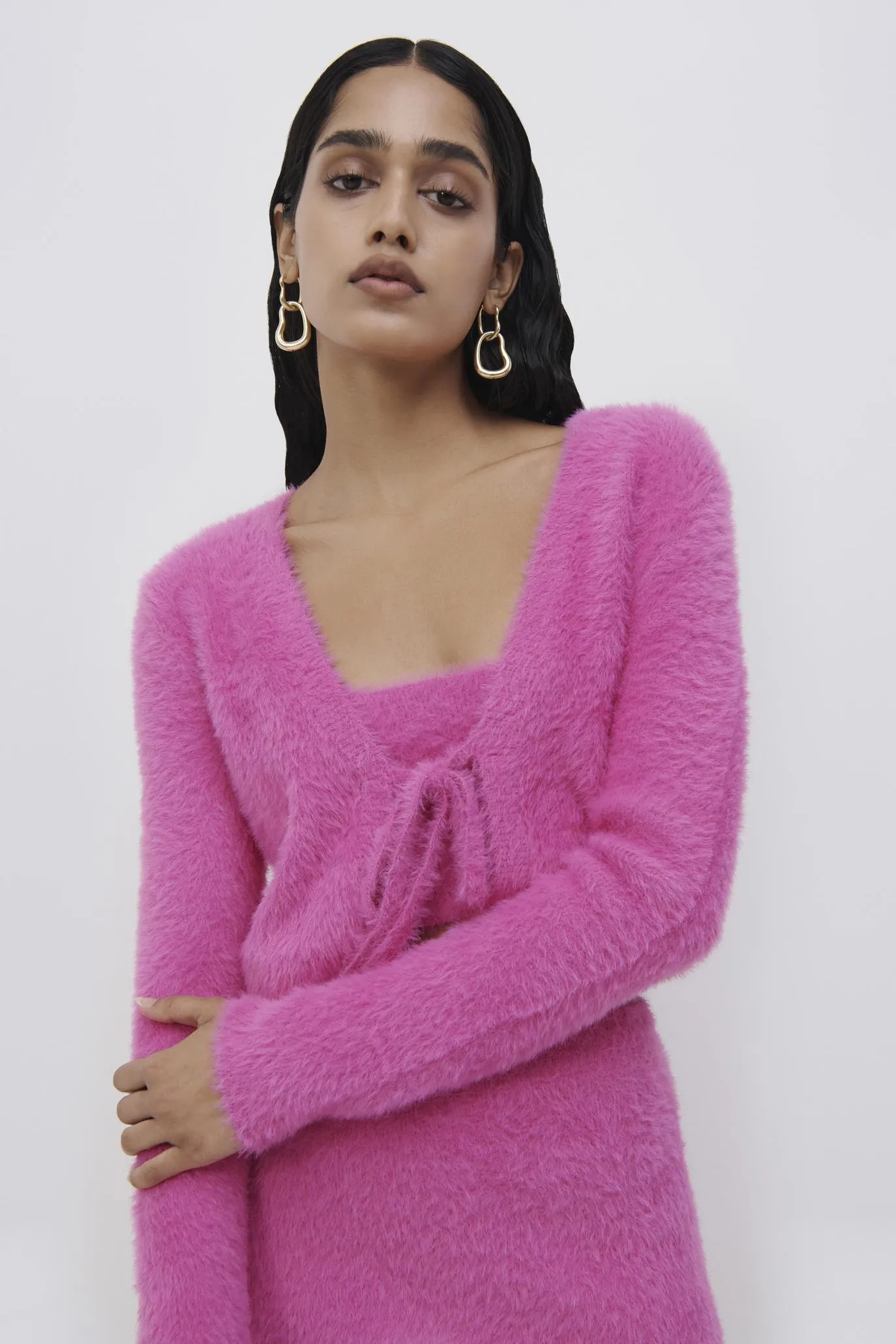 Axel Fuzzy Knit Cardigan sold by Simkhai product image thumbnail 4