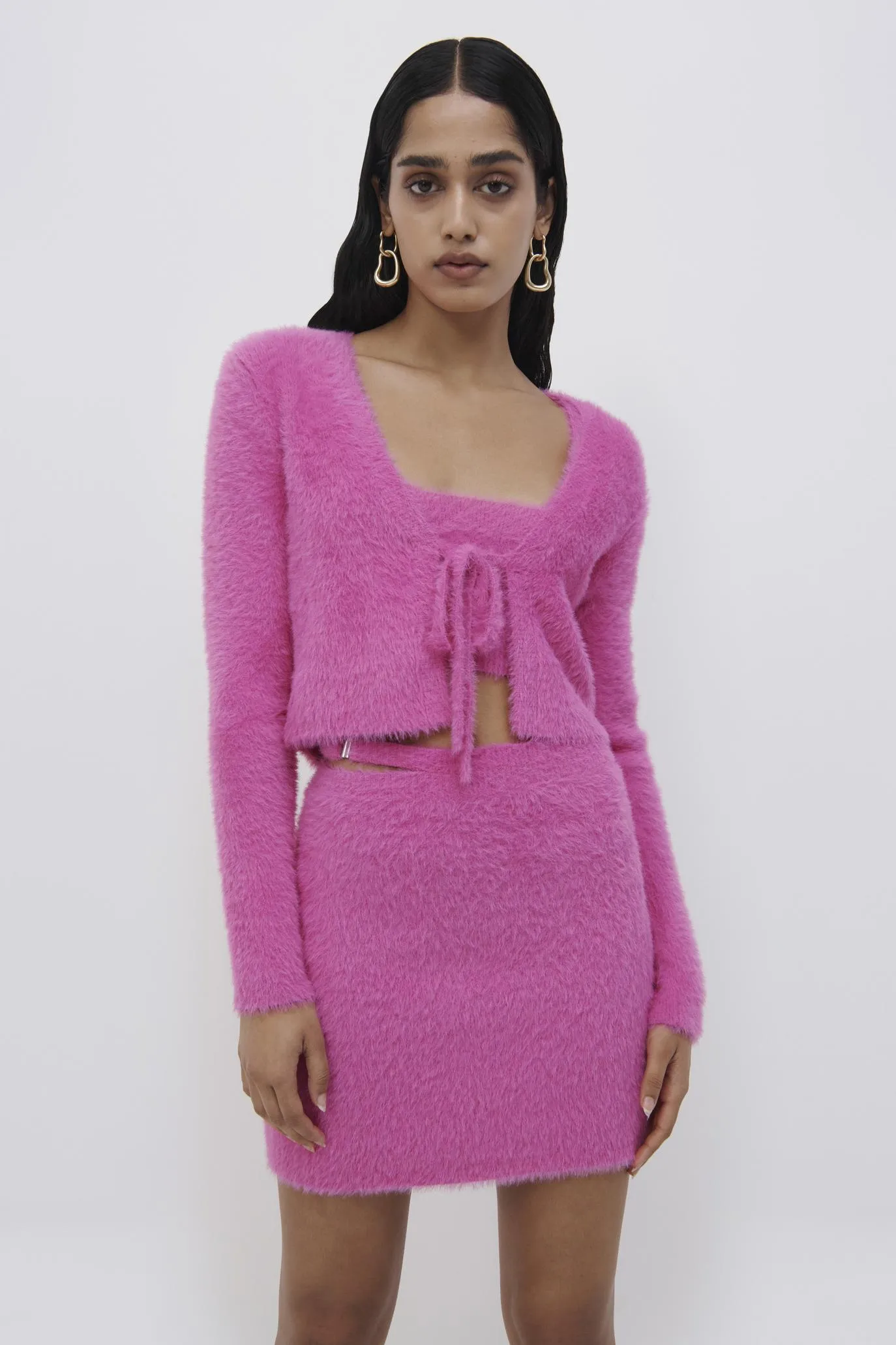 Axel Fuzzy Knit Cardigan sold by Simkhai product image thumbnail 2