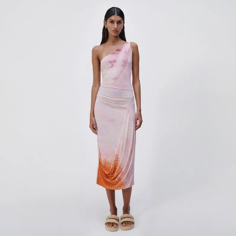 Havana Marble Print Midi Dress made by Simkhai