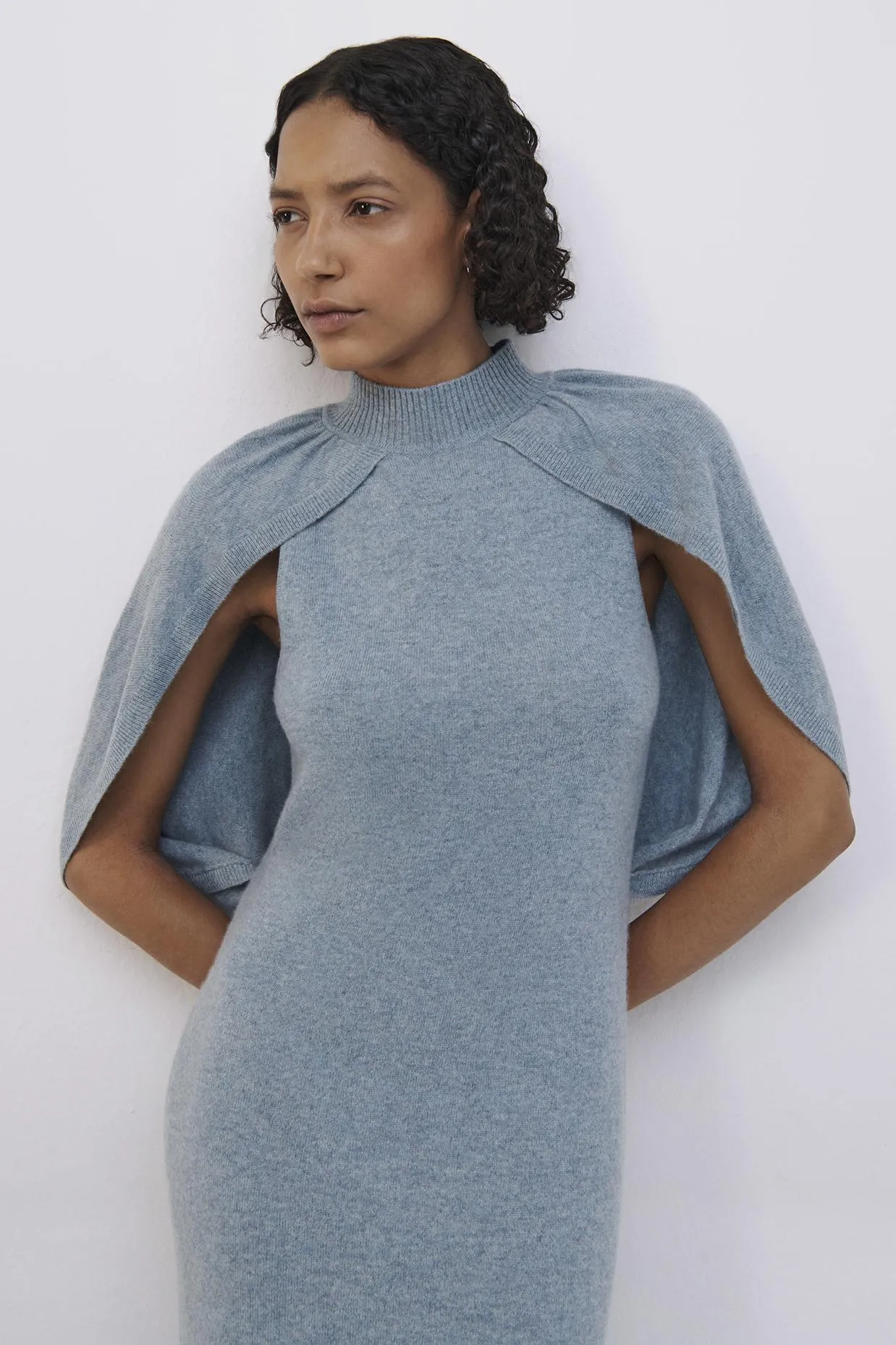 Nancy Recycled Cashmere Cape Dress sold by Simkhai product image thumbnail 3