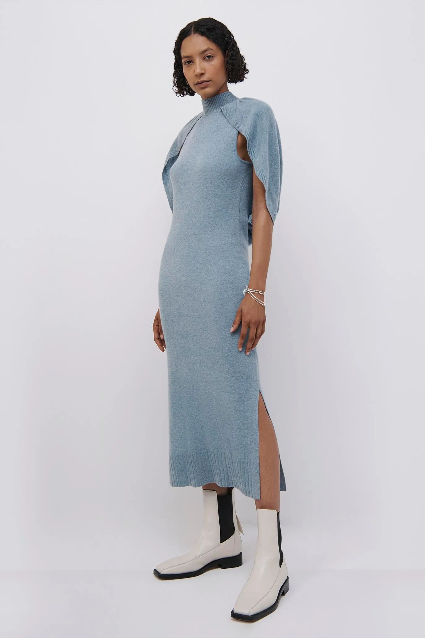Nancy Recycled Cashmere Cape Dress sold by Simkhai product image thumbnail 5