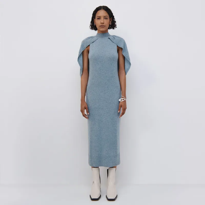 Nancy Recycled Cashmere Cape Dress made by Simkhai