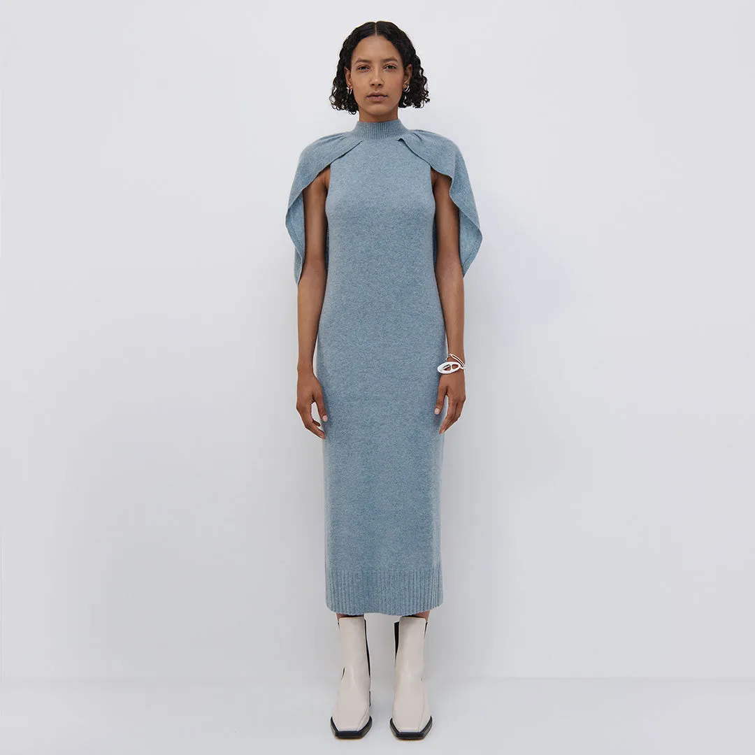 Nancy Recycled Cashmere Cape Dress sold by Simkhai
