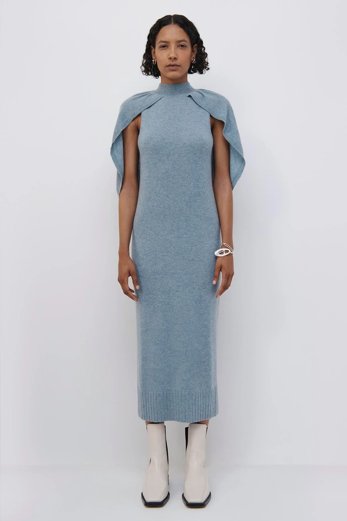 Nancy Recycled Cashmere Cape Dress sold by Simkhai product image thumbnail 4
