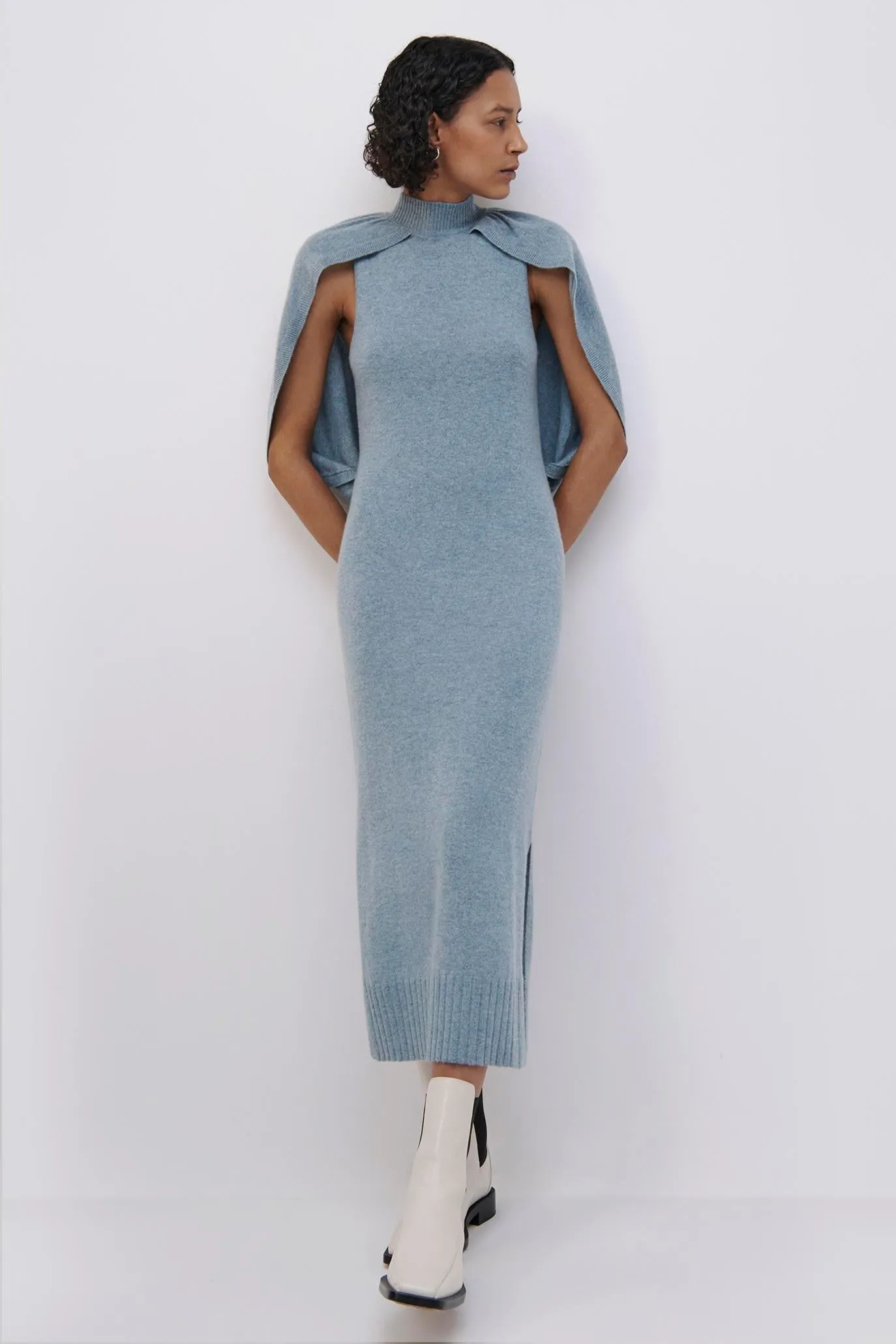 Nancy Recycled Cashmere Cape Dress sold by Simkhai product image thumbnail 2