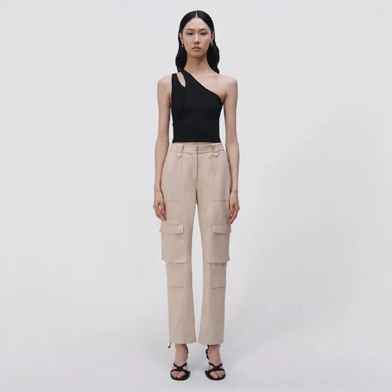 Russell Vegan Leather Cargo Pant made by Simkhai