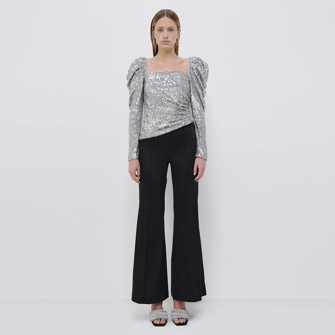 Allura Hammered Sequin Top sold by Simkhai