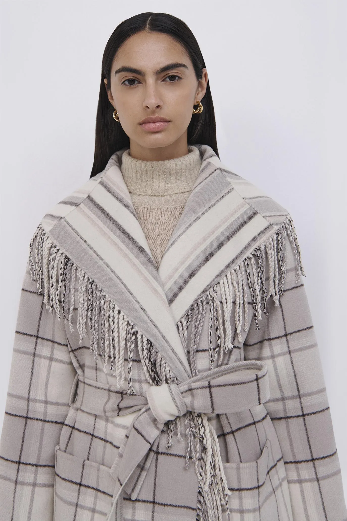 Carrie Wool Fringe Coat sold by Simkhai product image thumbnail 3