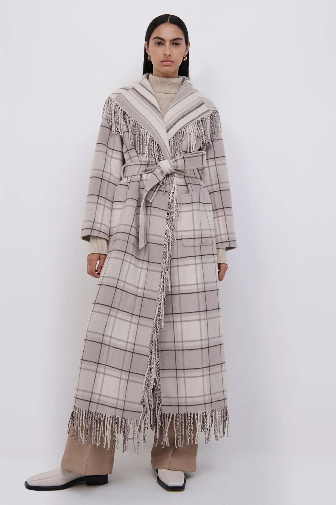 Carrie Wool Fringe Coat sold by Simkhai product image thumbnail 2