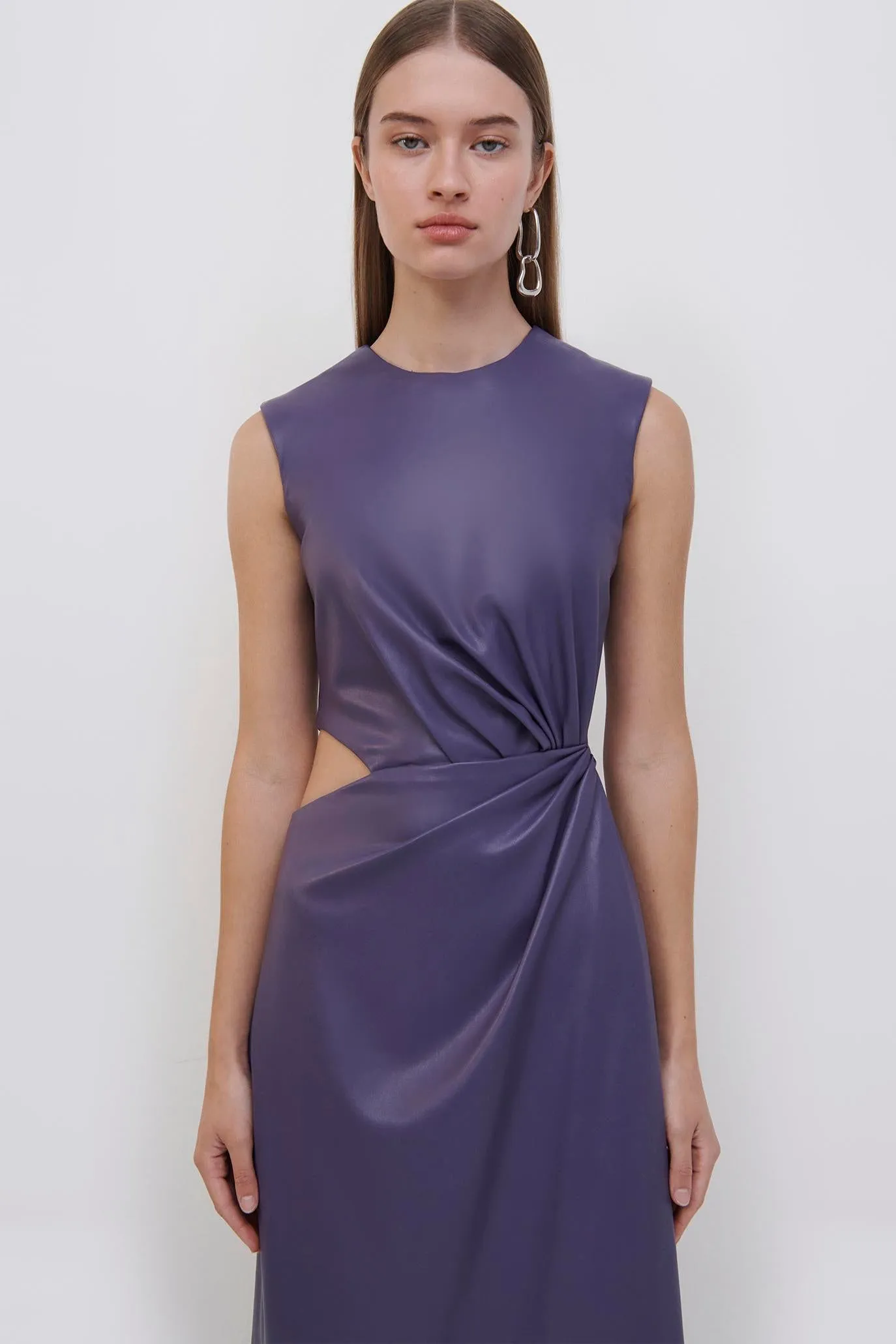 Toni Vegan Leather Midi Dress sold by Simkhai product image thumbnail 3