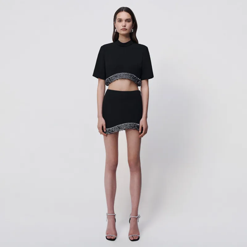 Dua Embellished Mini Skirt sold by Simkhai