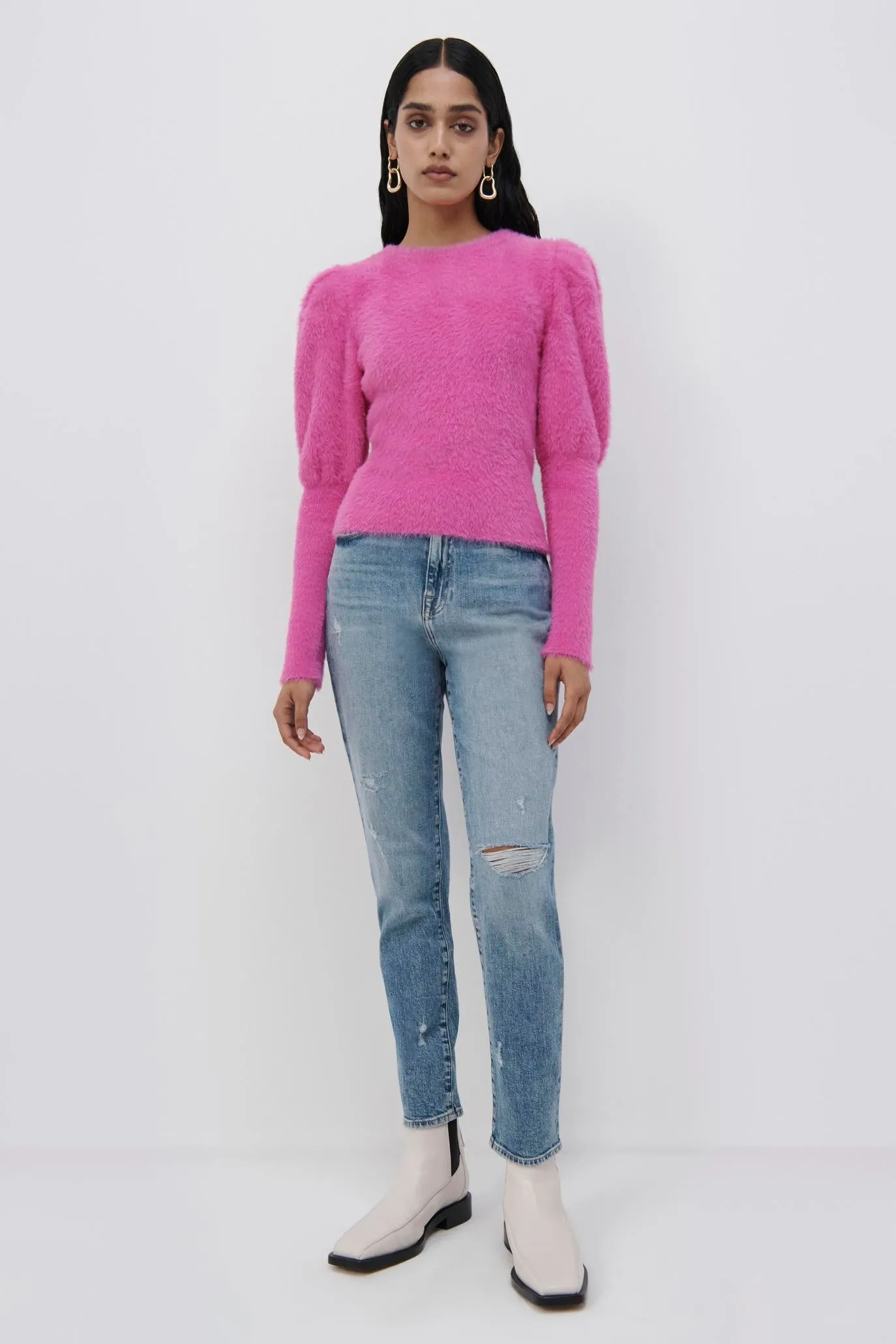 Levy Fuzzy Knit Pullover sold by Simkhai product image thumbnail 5